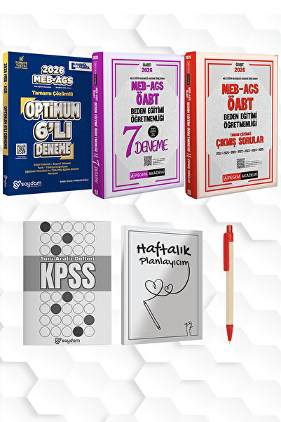 Pegem Akademi Yayıncılık 2026 BEDEN EĞİTİMİ ÖĞRETMENLİĞİ-AGS ÖABT DENEME VE Ç...