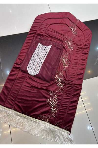 Gerenic Embroidered padded foam prayer mat set with sheet