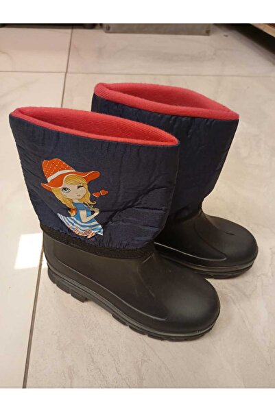 KAMİLKUNDURA Kız Çocuk Kışlık Lastik Sessiz Taban Kar Bot Çizme