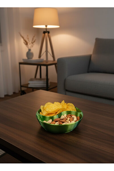 ZERO LAND Nrzsnt Decorative Green Snack Bowl Set of 4 (135841) 3X12 cm