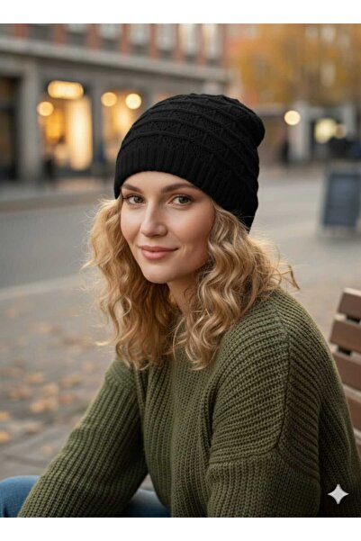 Betülce Women's Diamond Pattern Knit Beanie |   Soft Textured, Winter Hat