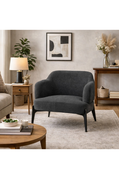 Palma homez Fabric armchair – dark gray