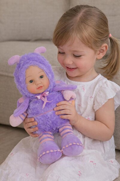 hak-iş oyuncak دمية على شكل فراشة من القطيفة مقاس 25 سم - أرجواني