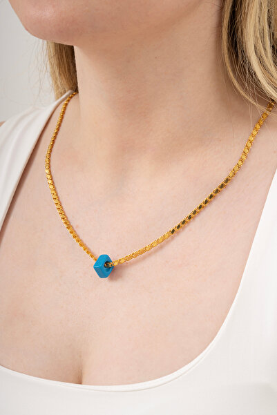 ALİSGOLD1986 14 Ayar Altın Pullu Halep Zincir Kolye