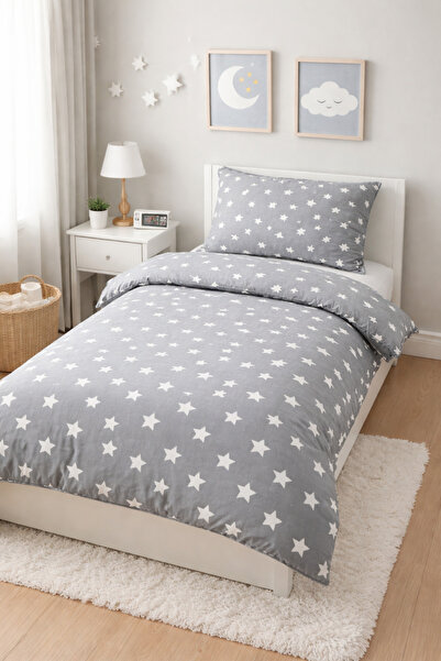 İsmail Gürel Tek Kişilik Lastikli Çarşaflı Nevresim Takımı | Pamuklu