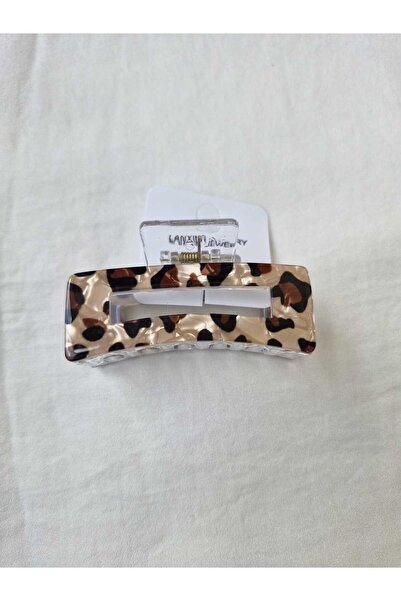Beyaz Dükkan Leopard Print Bone Clasp Buckle