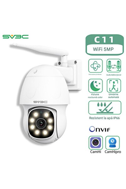 SV3C C11 WiFi 5MP PTZ Outdoor Focus IP Video Surveillance Camera