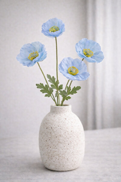 Bkstudio Yapay çiçek 4 lü gelincik dalı 60 cm