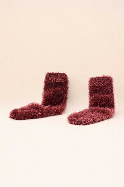 ESESTO ÇORAP 2-Pack of Dusty Rose Women's Plush Socks |   Winter Warm Soft Ho...