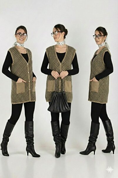 onno style woman Classic Knitted Buttoned Vest