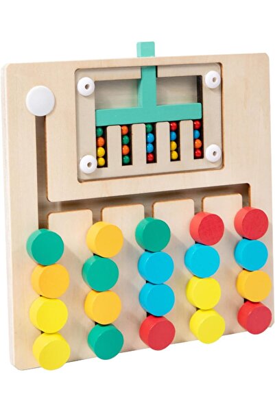 DHB tech ألعاب مونتيسوري التعليمية - لعبة الكرة الخشبية الملونة المتدحرجة للأ...