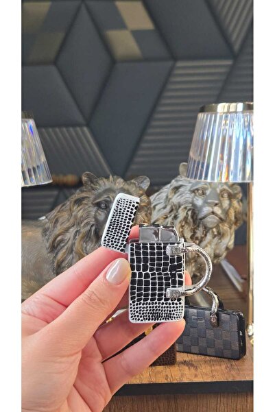 Emba Çakmak Çanta Model Şık Tasarım Siyah-Beyaz