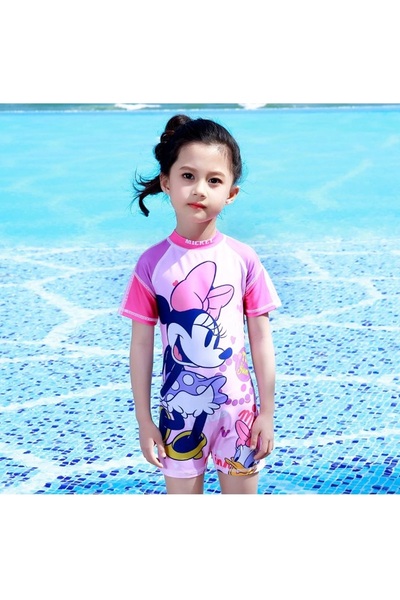 1way Girls' swimsuit with Minnie Mouse print