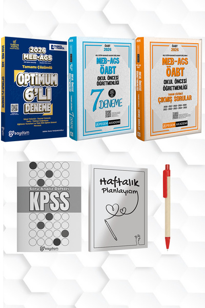 Pegem Akademi Yayıncılık 2026 OKUL ÖNCESİ ÖĞRETMENLİĞİ-AGS ÖABT DENEME VE ÇIK...