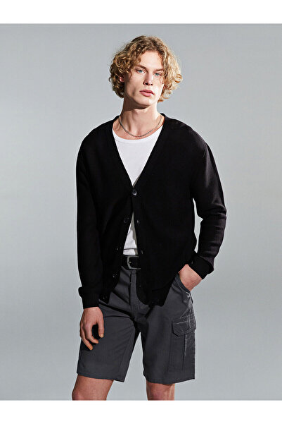 LC Waikiki Ozmarka New Season Standard Fit V-Neck Men's Knitwear Cardigan