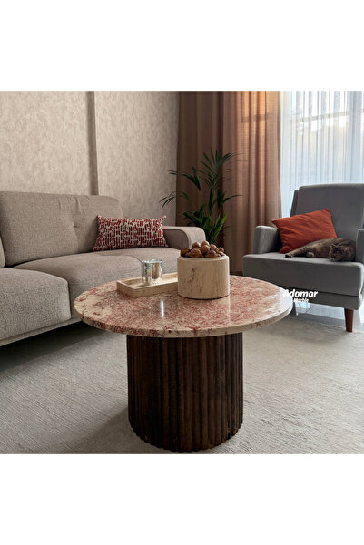 adomarmarblehandmadeandluxury Rosalia Orta Sehpa Doğal Mermer