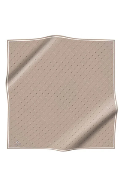 Vissona Шовковий шарф Tivil IST 5138 - 0004 Бежевий з мішаним візерунком