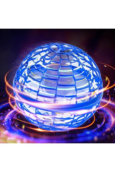 Primo Plus Blue Hand-Controlled Flying Orb Spinner Ball Toy with LED Lights, ...