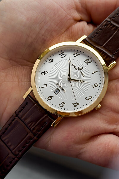 Polo Weil Simple Stylish Design Men's Wristwatch with Leather Strap