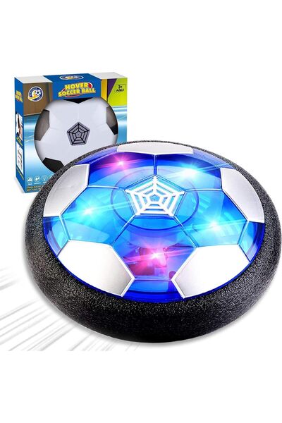 DMG كرة قدم طائرة، لعبة كرة قدم داخلية عائمة مزودة بإضاءة LED ملونة ومصد إسفن...