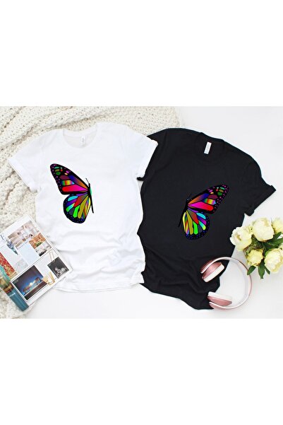 donamod Μπλουζάκι 2 τεμαχίων με σχέδιο πεταλούδας μητέρας κόρης / Συνδυασμός ...