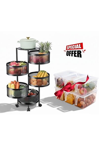 Primo Plus Complete Kitchen Organization Bundle – 360° Rotating Multi-Layer R...