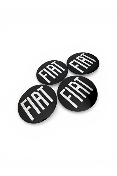 İKTUNING FIAT LOGOLU 56 MM ALÜMİNYUM 4 ADET JANT GÖBEK STICKER