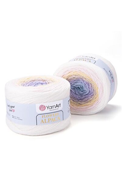 Yarnart Σχοινί πλεξίματος χειροποίητο από αλπακά Flowers
