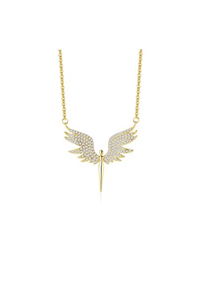 Siya Silver Zirkon Taşlı Mikail Meleği Figürlü Çelik Kolye - Hediye Kutulu