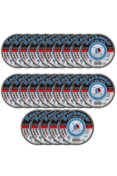 KARBOSAN Metal Kesme Taşı Diski 115×2,5 mm – Demir ve Çelik İçin 25 ADET