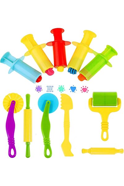 Yelajoy Play Dough Tool Set with Dough Extruder, Rollers, and Cutters, 11 Pie...