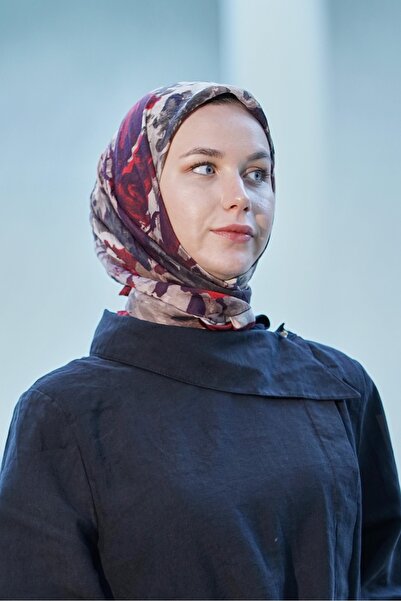 Loryan Eșarfă BORDO cu model de fum Esarfă cu henna