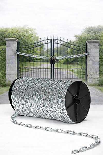 Vi Caro 4 mm kalınlık Galvaniz Zincir 6 Metre | Paslanmaz Sanayi Zinciri | Ba...