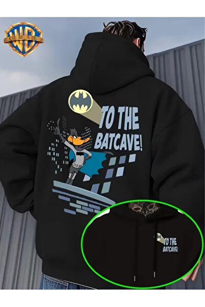 BOHEMGİYİM سويت شيرت بقلنسوة كبير الحجم مطبوع للجنسين