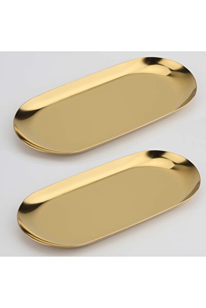 Generic Decorative Stainless Steel Tray Set of 2