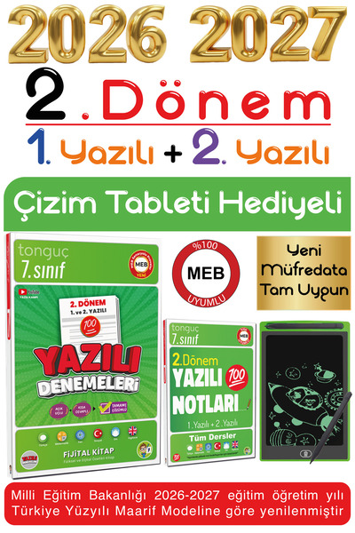Tonguç Yayınları Tonguç 7. Sınıf 2. Dönem 1. ve 2. Yazılı Notları Tüm Dersler...