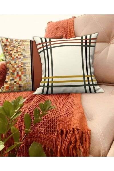 Ardizayn Florence - Velvet Fabric 2-Piece Throw Pillow Cover 43X43Cm - Double...