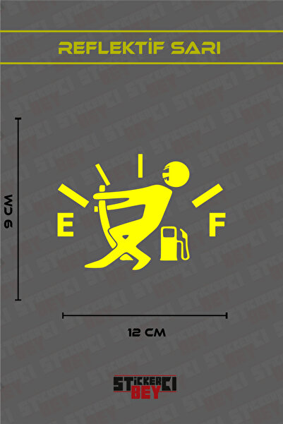 STİCKERCI BEY Guy Pulling a Gas Gauge Motorcycle Laptop Helmet Car Sticker De...