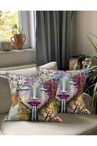 Ardizayn Abstract - Husă de pernă din 2 piese din țesătură catifea 43x43cm - ...