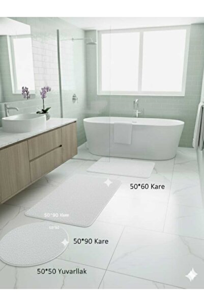 ALTUN CARPET Pano Plush Non-Slip Floor Mat Set, Consisting of 2-Piece + 3-Pie...