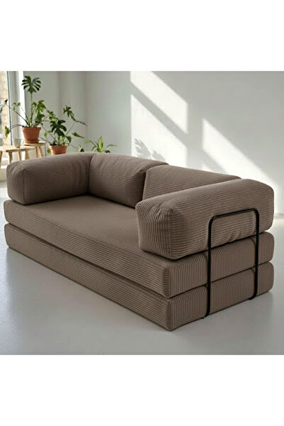 foamly İnci Fitilli Kadife Modüler Köşe Koltuk Kanepe Tamamen Sünger