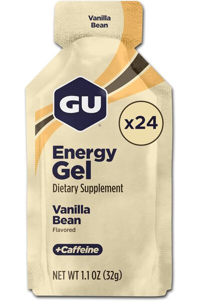 Gu Energy Original Sports Nutrition Energy Gel (Vanilla Bean, 24 Count)