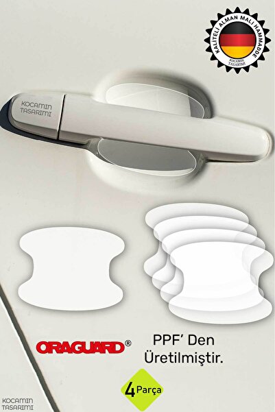 Kocamın Tasarımı Araba Kapı Kolu İçi Koruyucu PPF Film 4 Parça Alman Malı Par...