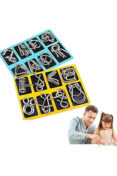 Generic X-Spring Metal Wire Puzzle 16 Pieces
