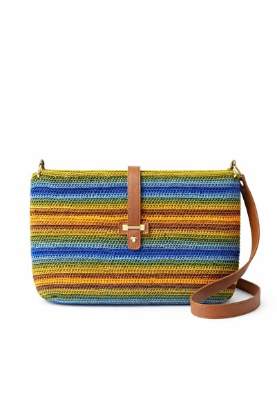 Mimoza Accessories Colorful Knitted Shoulder Bag – Adjustable Strap