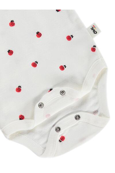 Civil Baby Ladybug Print 0-48 Months Snap-On Bodysuit - Ecru 9-12 Months