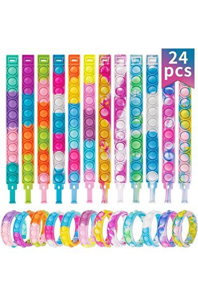 Generic ٢٤ قطعة من أساور البوب فيدجيت، هدايا للحفلات