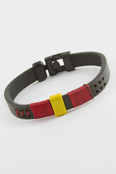 ZERO LAND Lvsqvr Fan Quality Artificial (160224) Leather Bracelet-Red