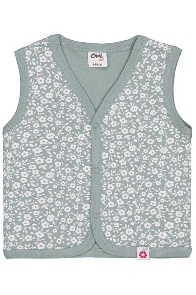Civil Baby Floral Embroidered 6-18 Months Vest - Green 9-12 Months