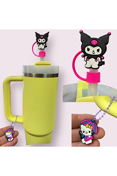 Buki'nin Atölyesi Termos uyumlu 3 Adet (10MM) Toz Geçirmez Kuromi Hello Kitty...